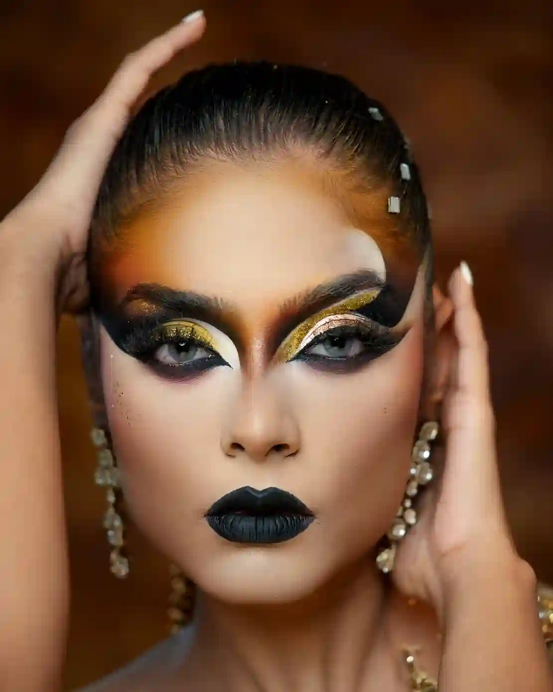 glam makeup course look